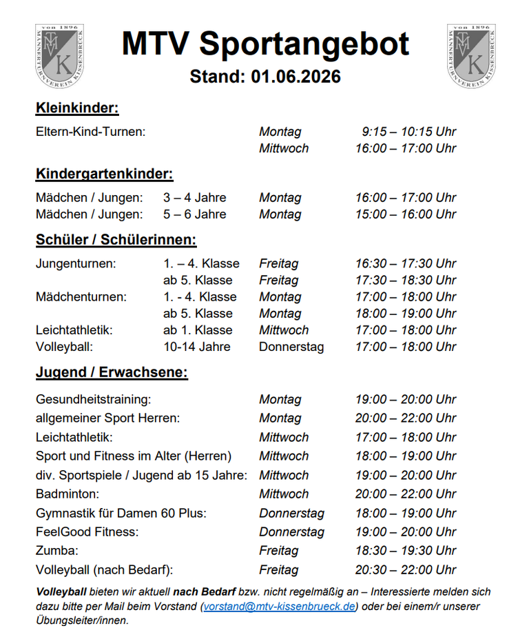 Sportangebot Winter 2025/26